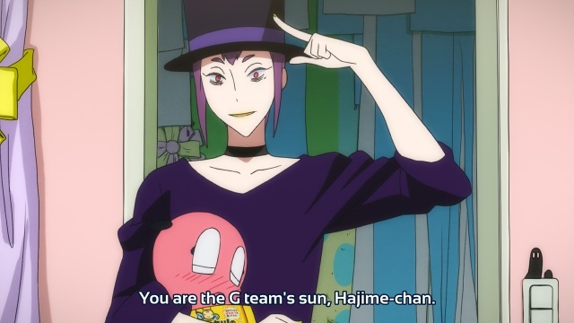 Gatchaman Crowds anime episode 9 - OD calling Hajime their sun.